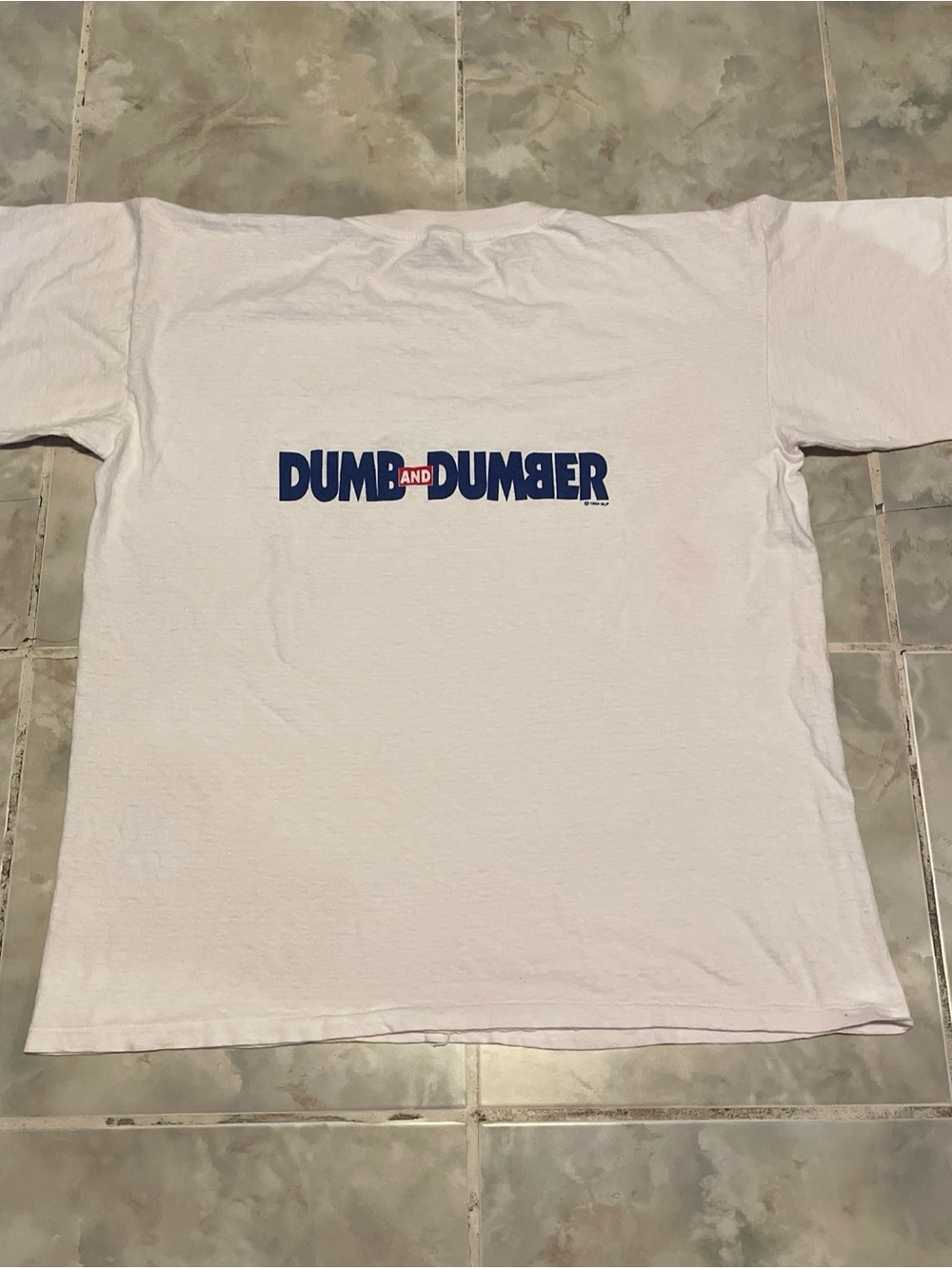 Vintage 1994 Dumb And Dumber NLP Video Double Sided Movie Promo T-Shirt SZ XL